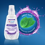 Crest 3D White Brilliance Alcohol Free Whitening Mouthwash, Clean Mint, 16.9 OZ, thumbnail image 4 of 7