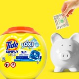 Tide Simply PODS + Oxi Liquid Laundry Detergent Pacs, 13 ct, thumbnail image 5 of 33