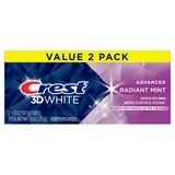 Crest 3D White Fluoride Anticavity Whitening Toothpaste, Advanced Radiant Mint, thumbnail image 2 of 9