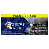 Crest 3D White Advanced Charcoal Teeth Whitening Toothpaste, 5.8 OZ, 2 Pack, thumbnail image 3 of 10