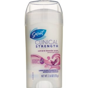 Secret Clinical Strength 48-Hour Antiperspirant & Deodorant Stick, Lavender, 2.6 OZ