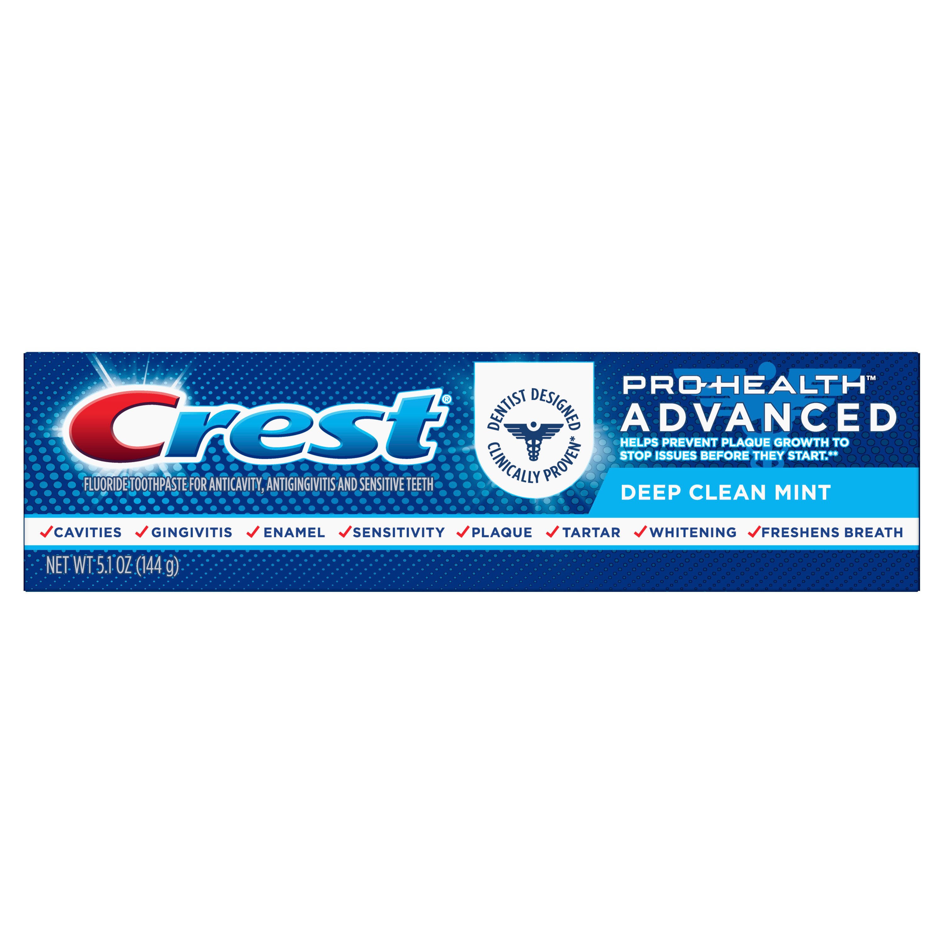 Crest Pro-Health Advanced Fluoride Toothpaste, Deep Clean Mint, 5.1 OZ