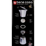 Bene Casa Stove Top Espresso Maker, Aluminum, 9 CUP, thumbnail image 3 of 5