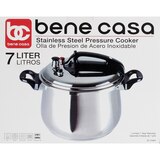Bene Casa Stove Top Pressure Cooker, Stainless Steel, 7 LT, thumbnail image 1 of 7