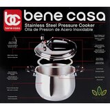 Bene Casa Stove Top Pressure Cooker, Stainless Steel, 7 LT, thumbnail image 5 of 7