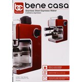 Bene Casa Espresso Maker with Frother, Red, 4 CUP, thumbnail image 1 of 7
