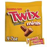 Twix Caramel Minis Size Chocolate Cookie Candy Bar, Sharing Size, Bag, 9.7 oz, thumbnail image 1 of 11