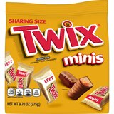 Twix Caramel Minis Size Chocolate Cookie Candy Bar, Sharing Size, Bag, 9.7 oz, thumbnail image 4 of 11