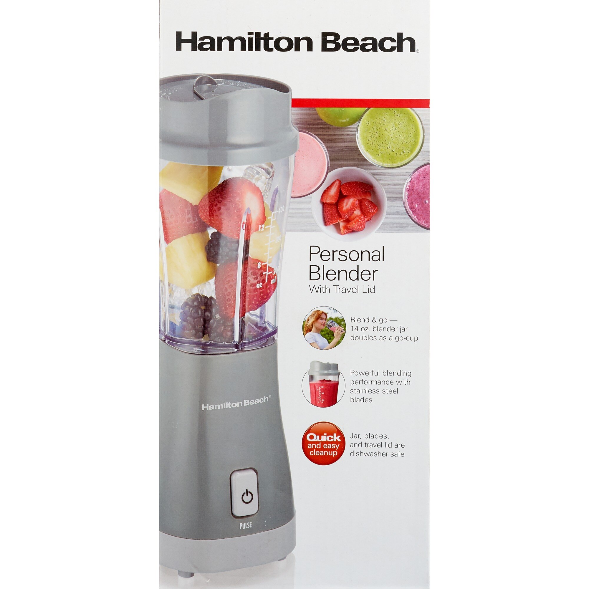 Hamilton Beach Personal Blender, With Travel Lid