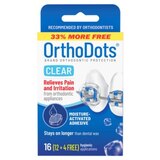 OrthoDots CLEAR, Pain and Irritation Relief from Orthodontic Appliances, 16 CT, thumbnail image 1 of 5