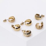 I AM Jewelry Casual-Simple Creole Earring Set, Gold, 6CT, thumbnail image 3 of 3