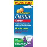 Claritin Children's Allergy Relief Grape Taste Liquid, thumbnail image 1 of 9