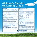 Claritin Children's 24 Hour Allergy Grape Flavored Chewables, thumbnail image 5 of 8