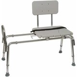 DMI Heavy-Duty Sliding Transfer Bench Shower Chair with Cut-out Seat and Adjustable Legs, thumbnail image 4 of 5