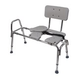 DMI Heavy-Duty Sliding Transfer Bench Shower Chair with Cut-out Seat and Adjustable Legs, thumbnail image 5 of 5