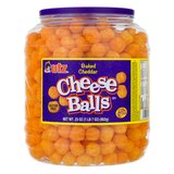 Utz Cheddar Cheese Ball Barrel 23 oz, thumbnail image 1 of 6