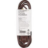 GE 6' Indoor Extension Cord, Brown, thumbnail image 2 of 3