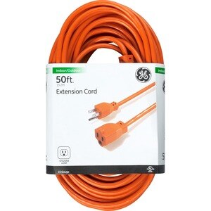 GE General Purpose Indoor/Outdoor 50' Grounded Cord, Orange