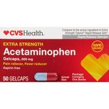 CVS Health Extra Strength Acetaminophen Pain Reliever & Fever Reducer 500 MG Gelcaps, thumbnail image 1 of 5