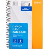 Caliber Premium 3 Subject Notebook, College Ruled, 150 Sheets, Assorted, thumbnail image 2 of 6