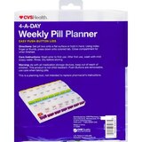 CVS Health 4-A-Day Weekly Pill Planner with Easy Press N' Open Buttons, thumbnail image 2 of 3