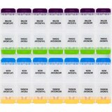 CVS Health 4-A-Day Weekly Pill Planner with Easy Press N' Open Buttons, thumbnail image 3 of 3