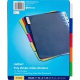 Caliber Poly Binder Index Dividers 5 Tabs, thumbnail image 1 of 3