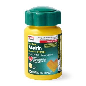 CVS Health Low Dose Aspirin 81 MG Enteric Coated Tablets