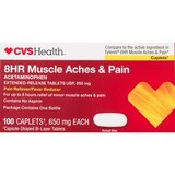 CVS Health 8HR Muscle Aches & Pain Acetaminophen 650 MG Tablets, thumbnail image 1 of 9