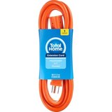 Total Home 8 Feet Indoor/Outdoor Extension Cord, Orange, thumbnail image 1 of 3