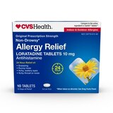 CVS Health 24HR Non Drowsy Allergy Relief Loratadine Tablets, thumbnail image 1 of 7