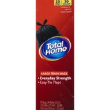 Total Home Large Trash Bags, Extra Strong Easy-Tie Flaps 30 Gallon, 20 ct, thumbnail image 2 of 6
