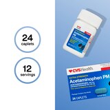 CVS Health Extra Stength Acetaminophen PM Pain Reliever & Nighttime Sleep-Aid Caplets, thumbnail image 4 of 8