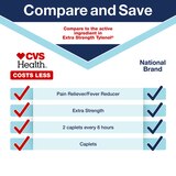 CVS Health Extra Strength Acetaminophen Pain Reliever & Fever Reducer 500 MG Caplets, thumbnail image 3 of 7