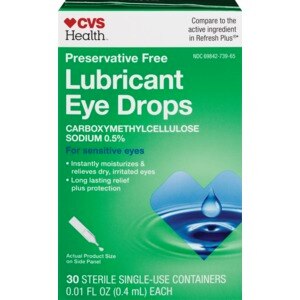 CVS Health Preservatice Free Lubricant Eye Drops Sensitive Solution, 0.4mL