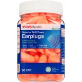 CVS Health Superior Soft Foam Earplugs, 50 Pair, thumbnail image 1 of 4