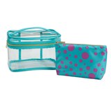 Pop-Arazzi Train Case, Clear, 2 CT, thumbnail image 2 of 5