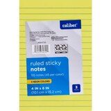 Caliber Ruled Sticky Notes, Neon 3 Pack, 135 CT, thumbnail image 1 of 6