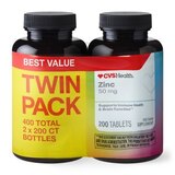 CVS HEALTH ZINC 50MG TABLETS TWIN PACK, thumbnail image 1 of 4