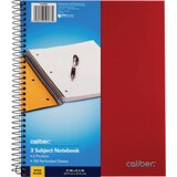 Caliber 3-Subject Notebook, 150 Perforated Sheets, Assorted Colors, thumbnail image 3 of 4