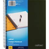 Caliber 3-Subject Notebook, 150 Perforated Sheets, Assorted Colors, thumbnail image 4 of 4