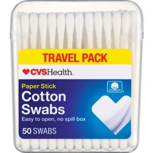 CVS Health Cotton Swabs Paper Stick, 50 CT