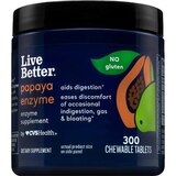 Live Better Papaya Enzyme Chewable Tablets, 300 CT, thumbnail image 1 of 4