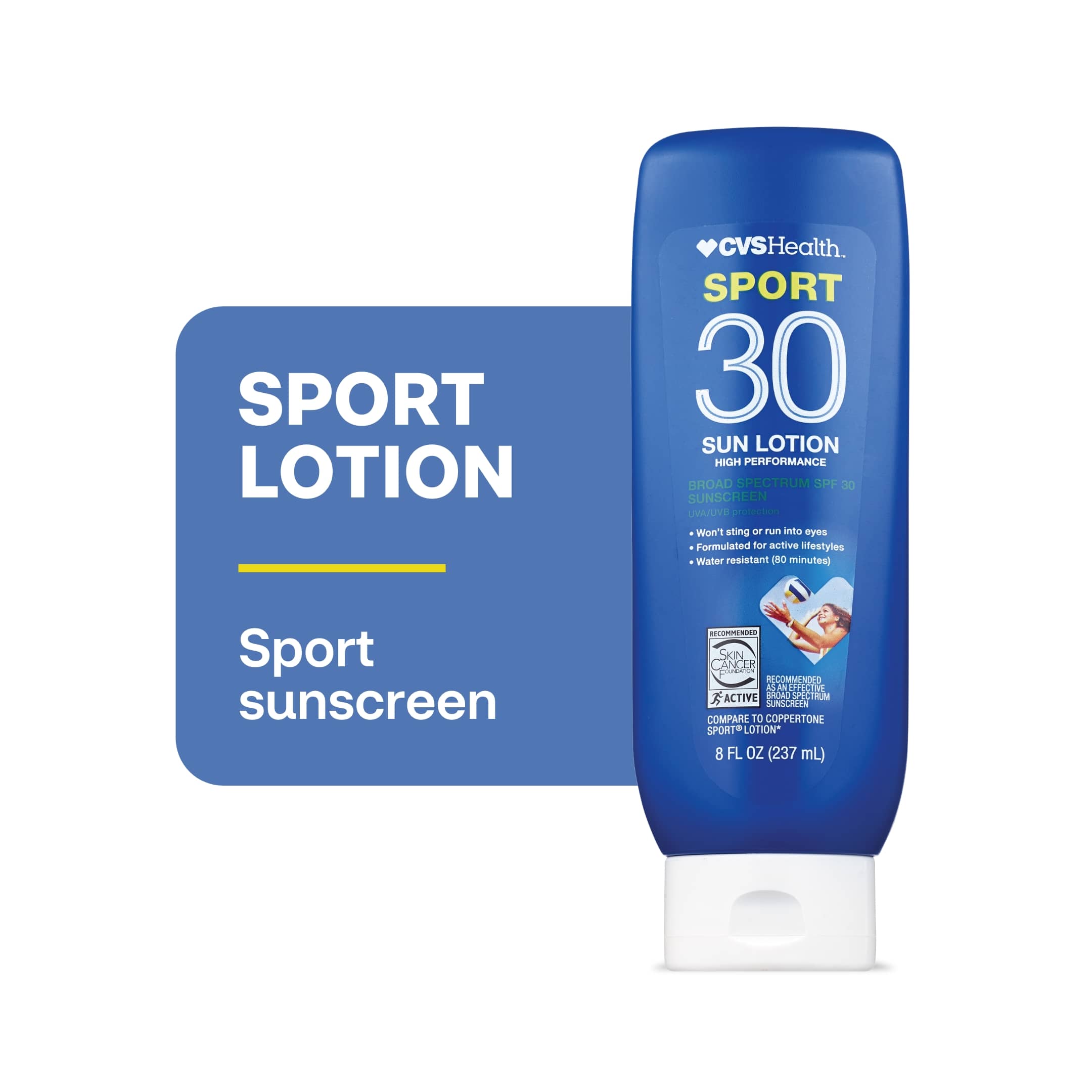 CVS Sport High Performance Sun Lotion SPF 30, 8 OZ