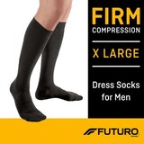 Futuro Firm Compression Dress Socks for Men, Black, thumbnail image 2 of 5