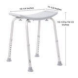 McKesson Bath Bench 19-1/4 Inch Seat Width 300 lbs. Weight Capacity, Gray, thumbnail image 4 of 4