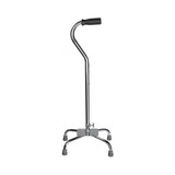 McKesson Large Base Quad Cane, 300 lbs. Weight Capacity, Chrome, thumbnail image 1 of 6