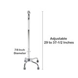 McKesson Large Base Quad Cane, 300 lbs. Weight Capacity, Chrome, thumbnail image 4 of 6