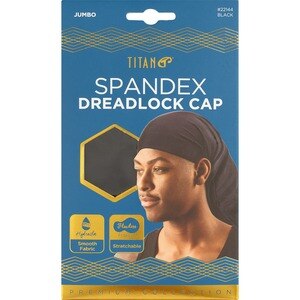 Titan Premium Collection Jumbo Spandex Dreadlock Cap, Black, 1 CT