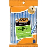 BIC Round Stic Xtra Life 1mm Medium Point Ball Pen, 10CT, thumbnail image 1 of 5